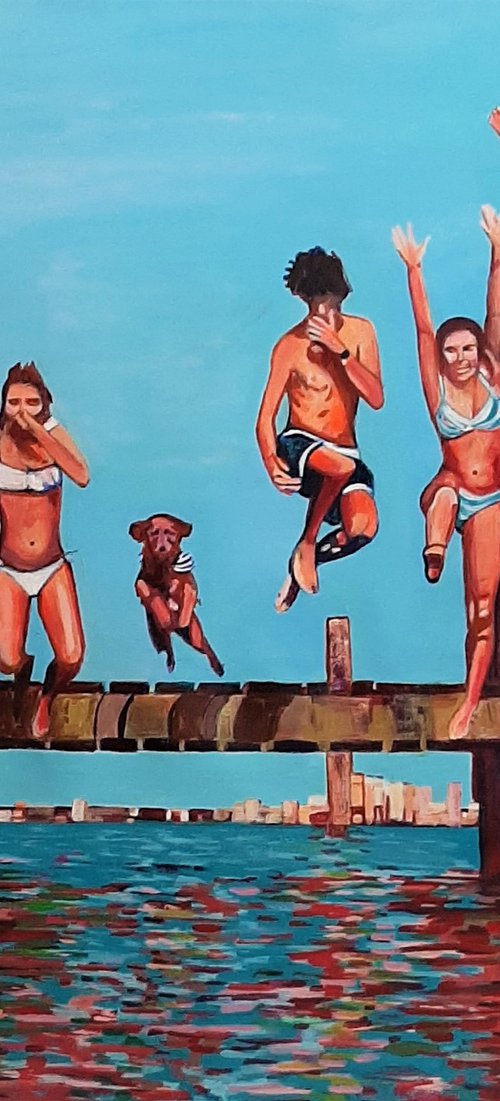 Jump / 120 x 110 x 0.1 cm by Alexandra Djokic