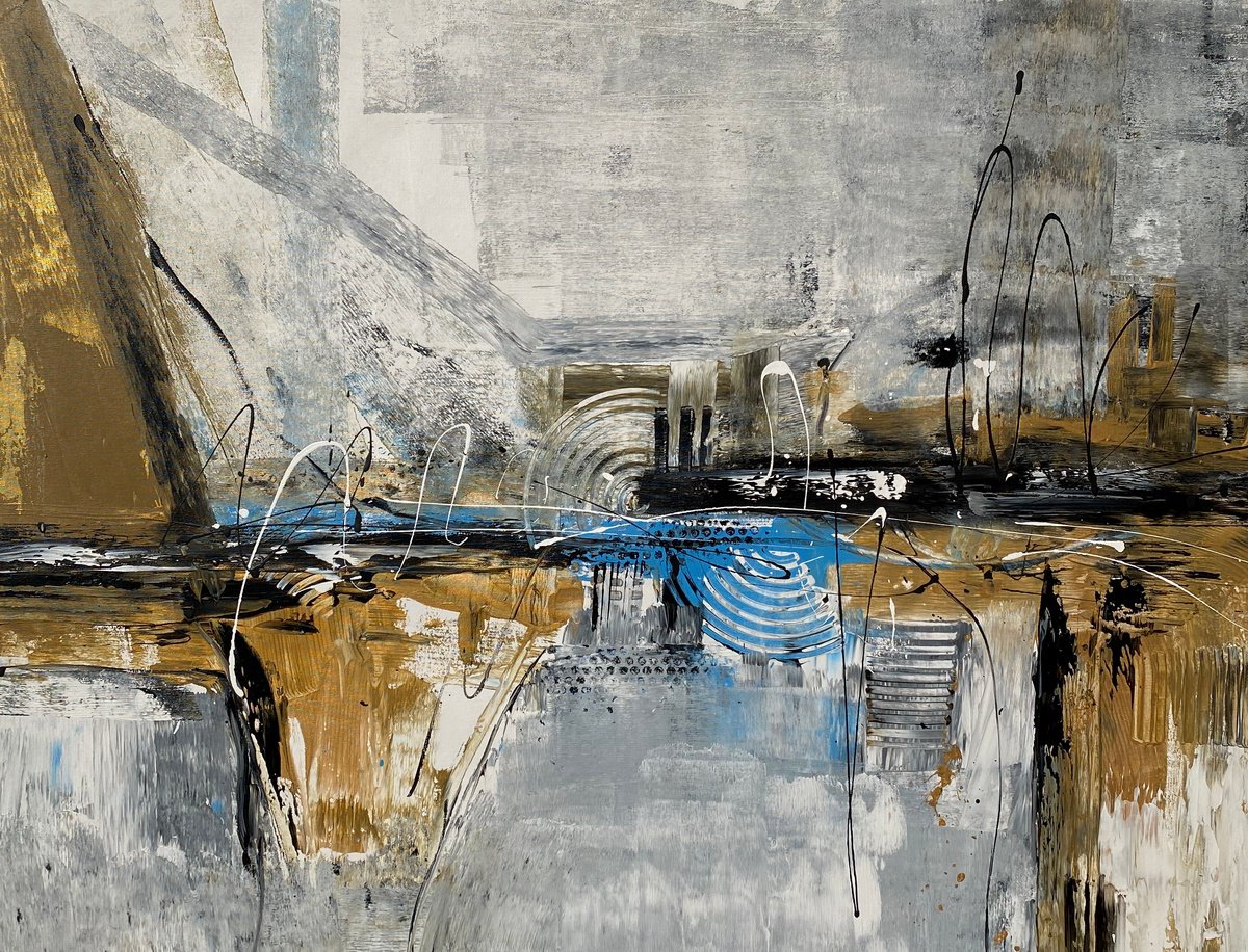 Abstract Acrylic Painting By Madhav Singh, 51 X 39", Joy, Original Artwork