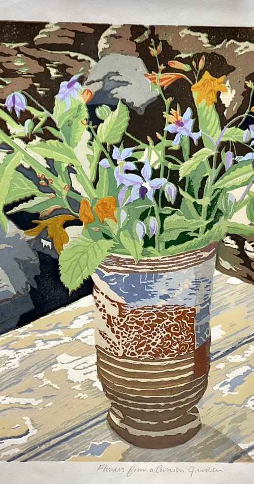 Flowers in a Cornish Garden by Rosalind Forster