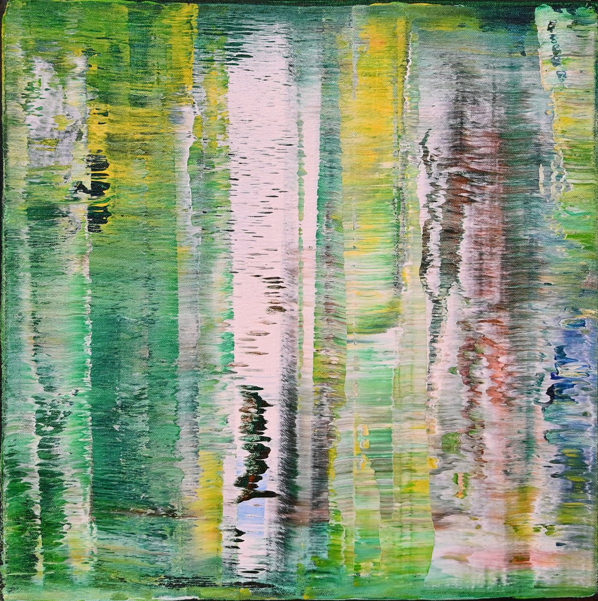 Abstract Acrylic Painting By Richard Heys, 13 X 13", These Days 15, Original Artwork
