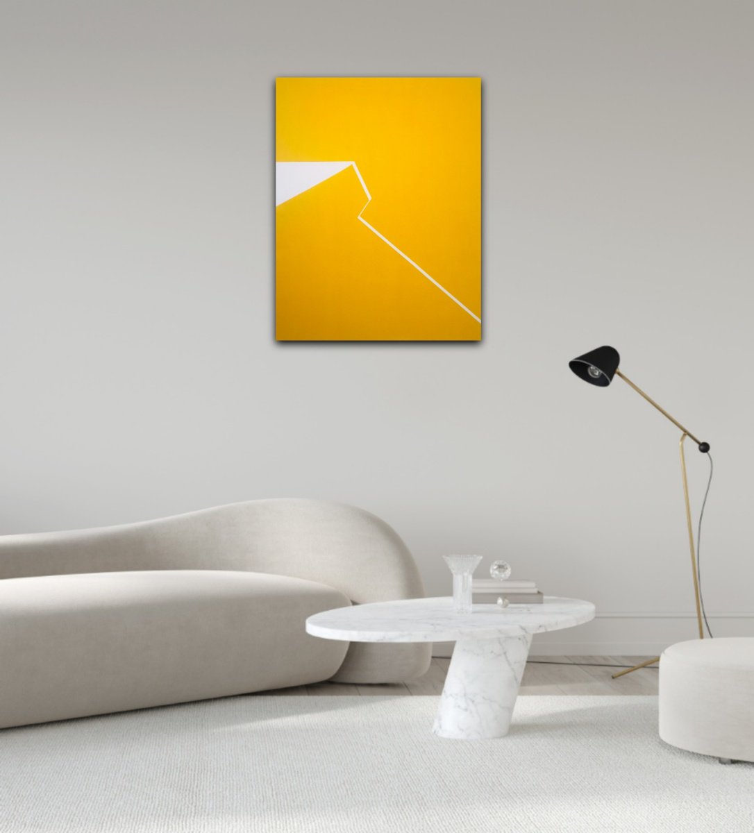 Geometric Abstract Acrylic Painting By Veronika Obushikhina, 28 X 35", Break 8, Original Artwork