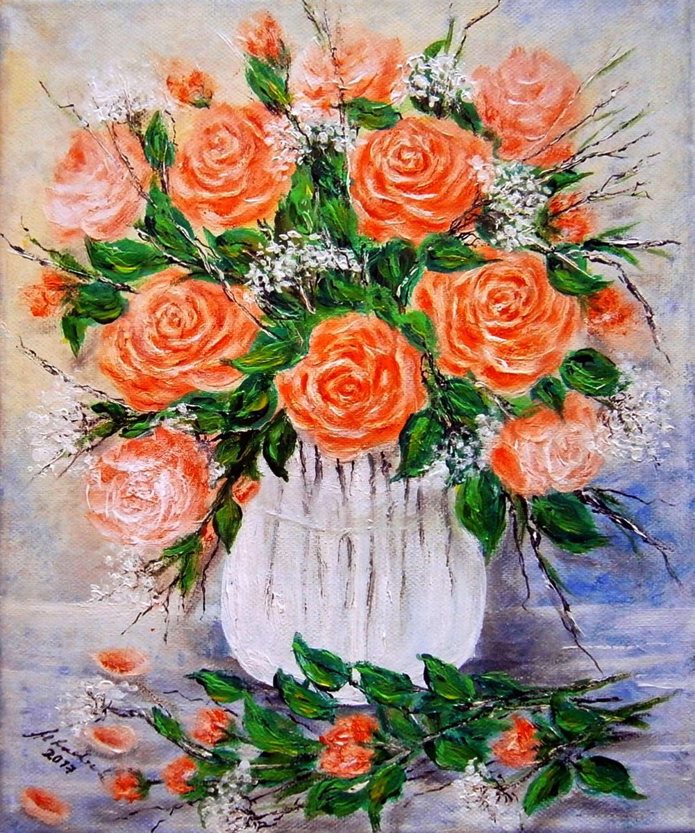 Bouquet of roses 2 by Emilia Urbanikova