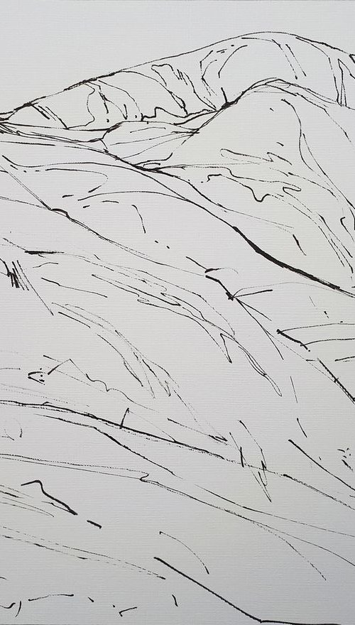 DIARY DRAWING  No. 5  Buttermere  04 09 18 by Frank Barnes