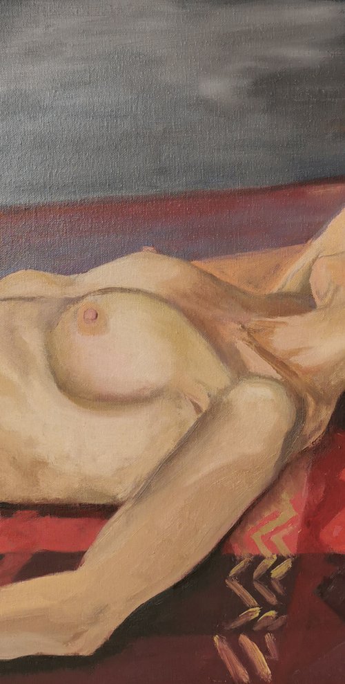 Female nude study. by David Fernandez Giron