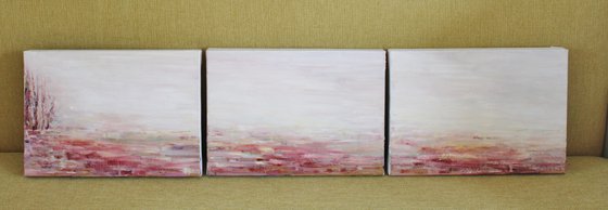 Pink Landscape Triptych