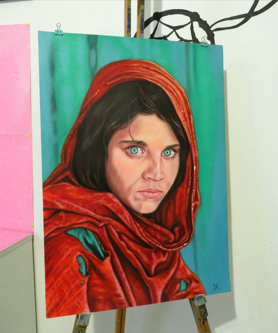 "The green-eyed Afghan girl"