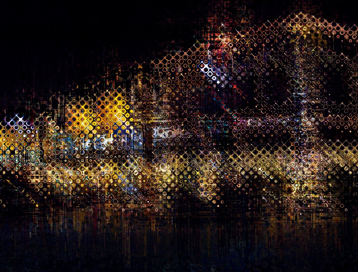 Abstract Cityscapes Print By Javier Diaz, 79 X 60, Ciudades Abstractas Xxvii/Xl Large Original Artwork, Original Artwork