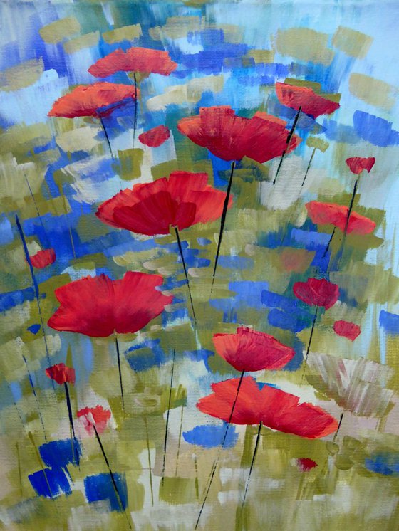 Poppy Patch Painting