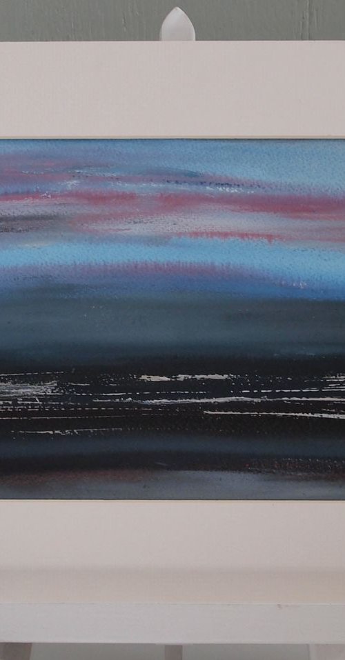 Original Abstract Landscape Painting Dusk 01 by Snezana Price