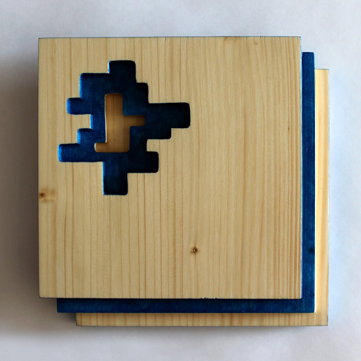 Urban And Pop Abstract Relief By Nikolay Martinov, 8 X 8", "Part Of The Machine I", Original Artwork