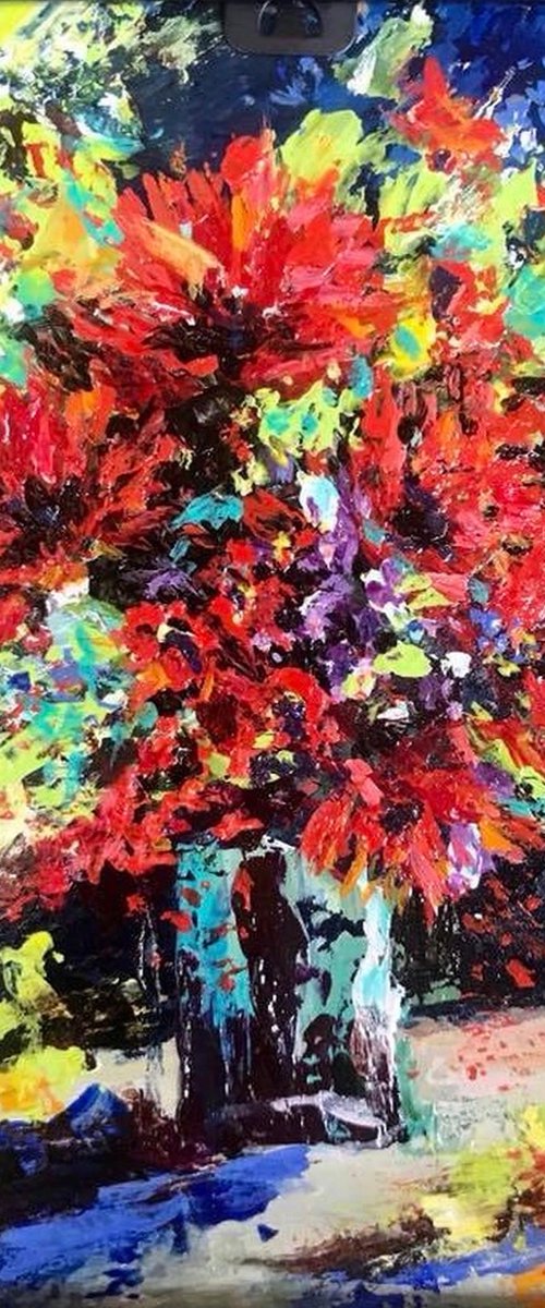 Flowers in a Glass Vase No. 3 (Miniature) by Olga McNamara BiennaleArtist