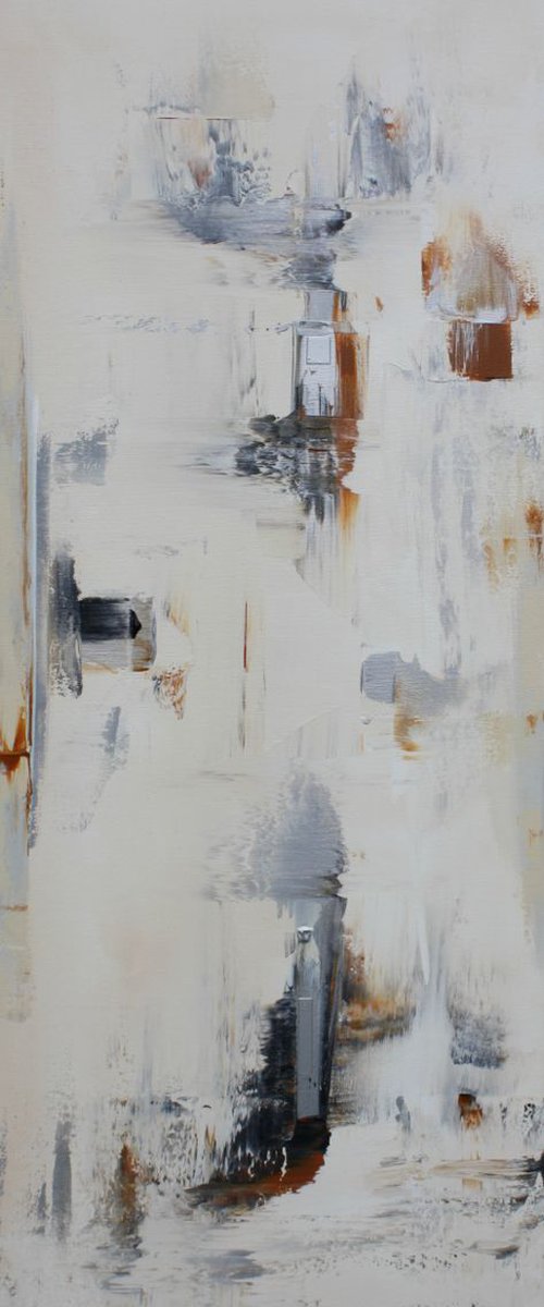 Abstract Black White Silver Series 14 by Robert Lynn