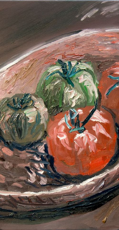 Tomatoes In A Copper Bowl by Ryan  Louder