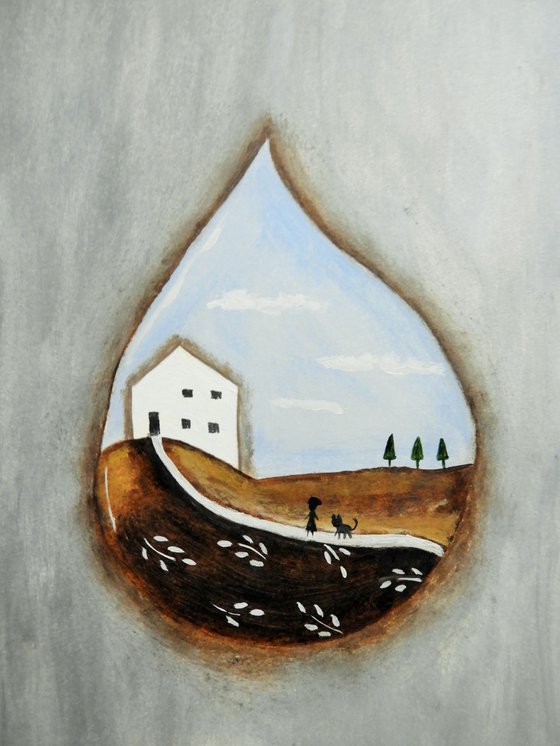 The house inside the raindrop