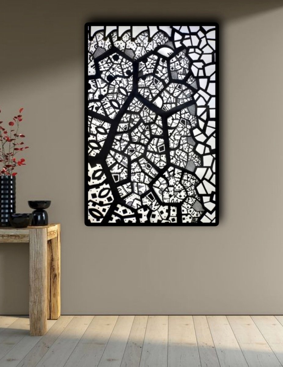 Abstract Acrylic Painting By Riccardo Ticco Capparella, 63 X 41", Starlight #5, Original Artwork