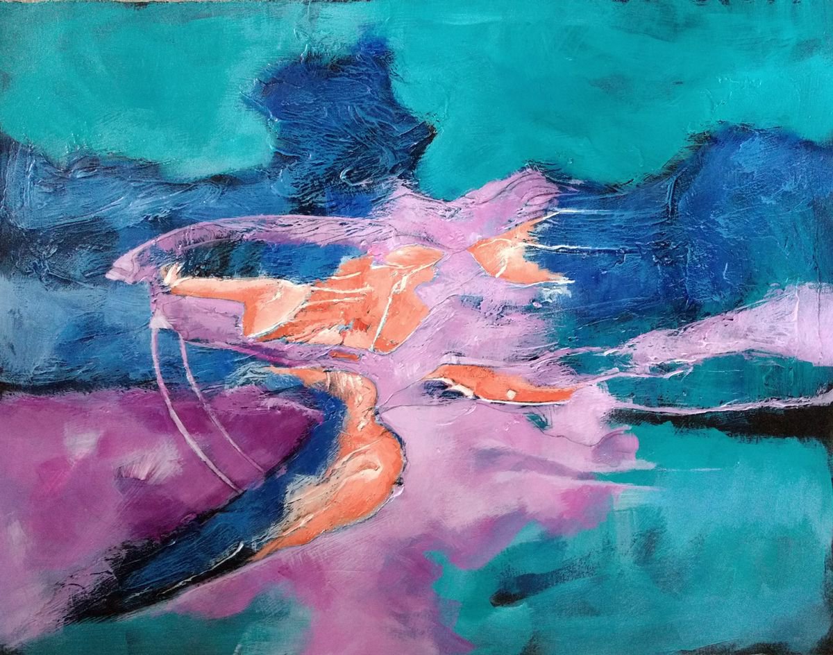 Raspberry breeze. Original abstract painting by ZheKa