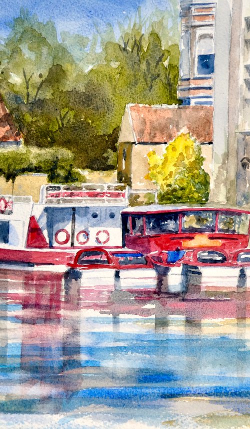 Hire boats, Lendal Bridge, York by Colin Wadsworth