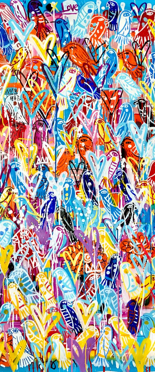 No social distancing for birds III by Mercedes Lagunas