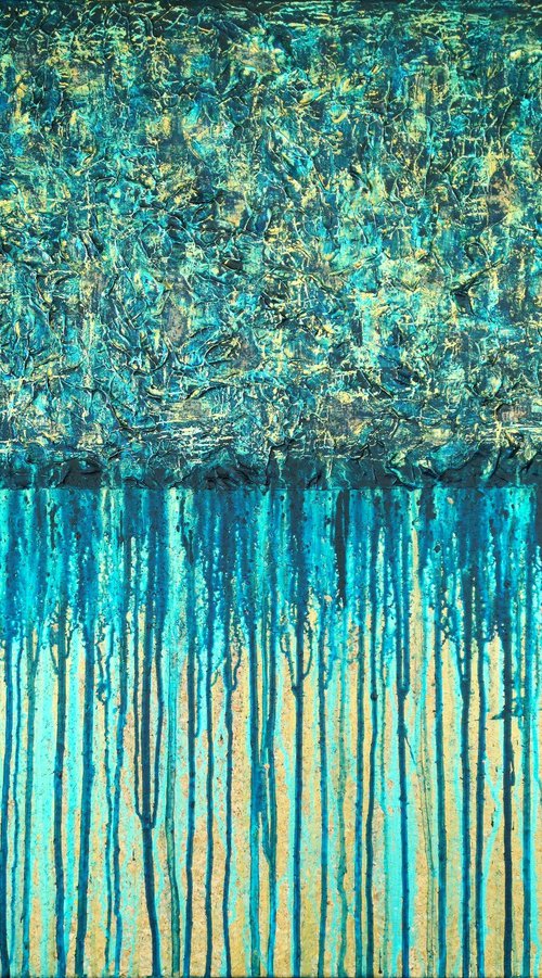 Blue Gold No.5 (On Cork) by Carla Sá Fernandes