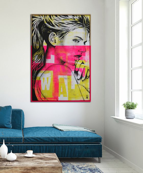 Neon Girl - Incl Custom Frame