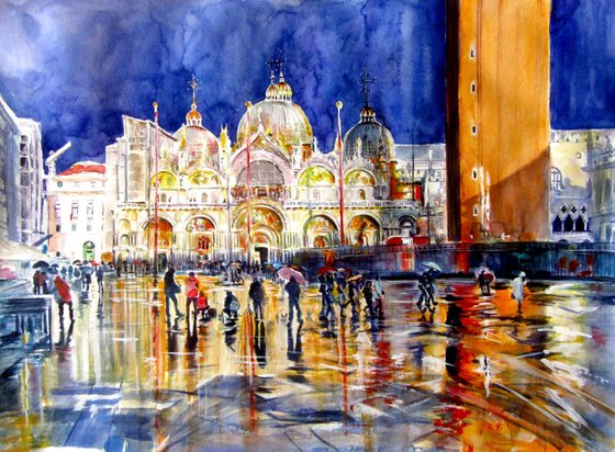 Venice at rain
