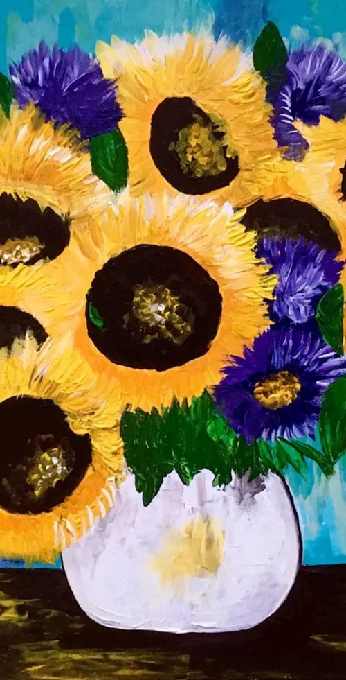 Sunflowers still life by Olga Koval
