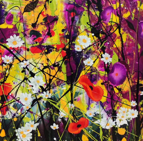 Violet Honeyday; Abstract Floral Landscape