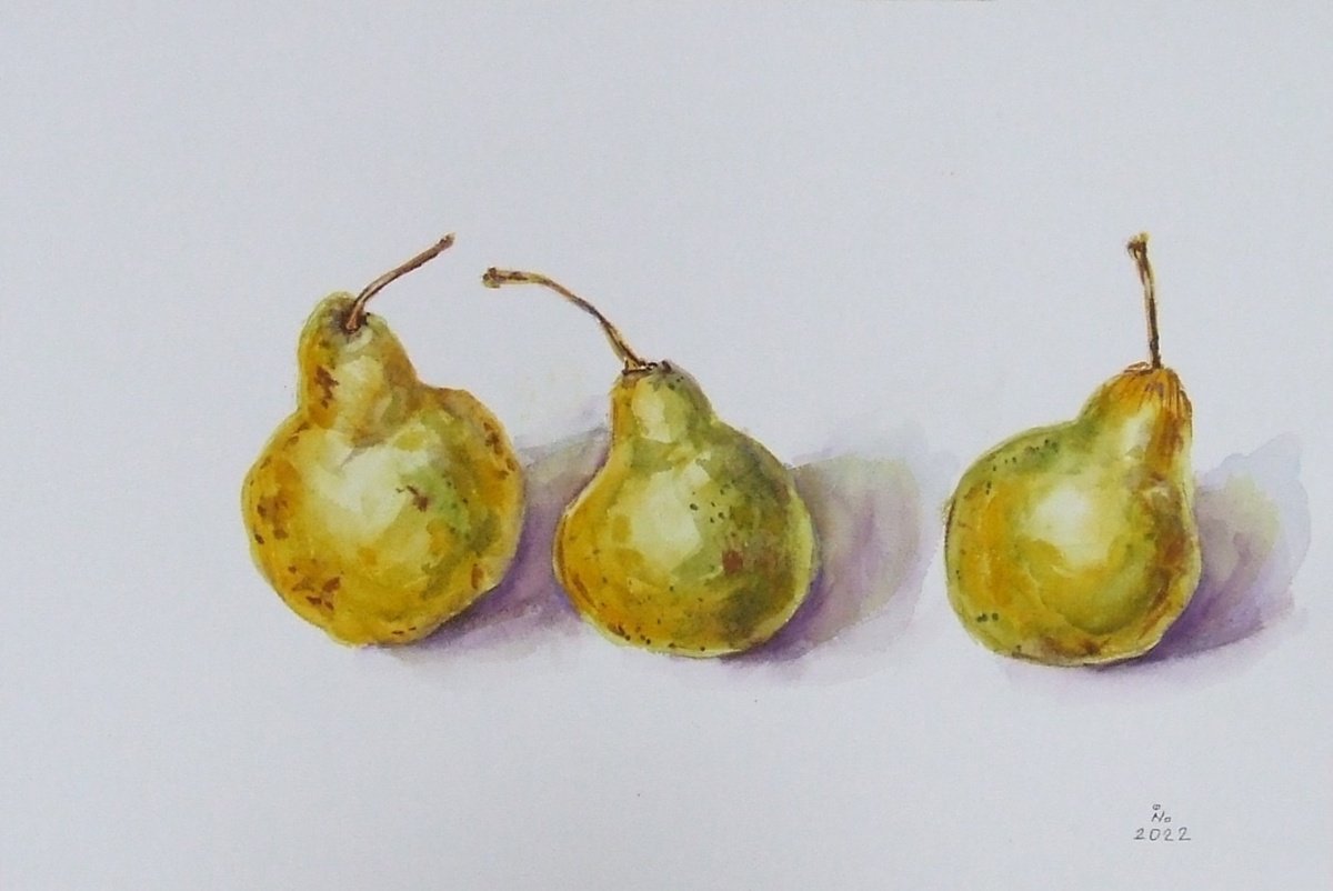 Three Pears by Ilona Borodulina