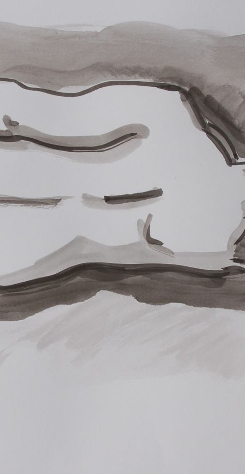 "Reclining Nude / Pigtail" by Lorie Schackmann