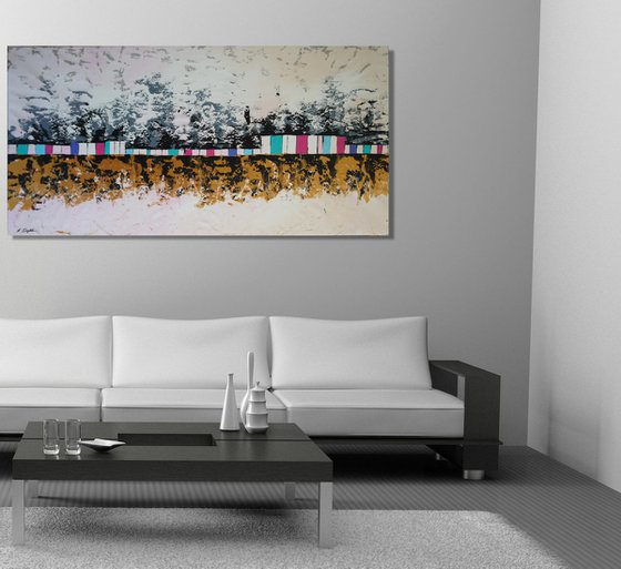 CANVAS ONLY - Borderline - 200 x 100 cm - XXXL (80 x 40 inches)