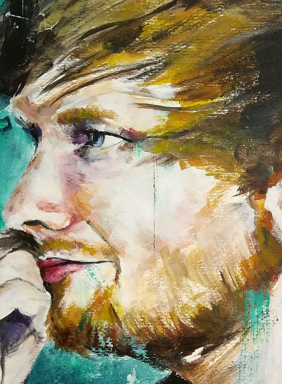 Ed Sheeran Portrait acrylic on paper 50x40cm