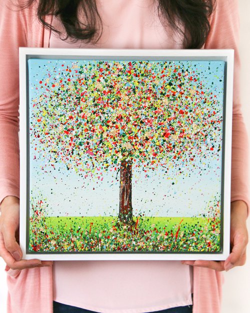 Tree Painting - Thinking Of You by Shazia Basheer