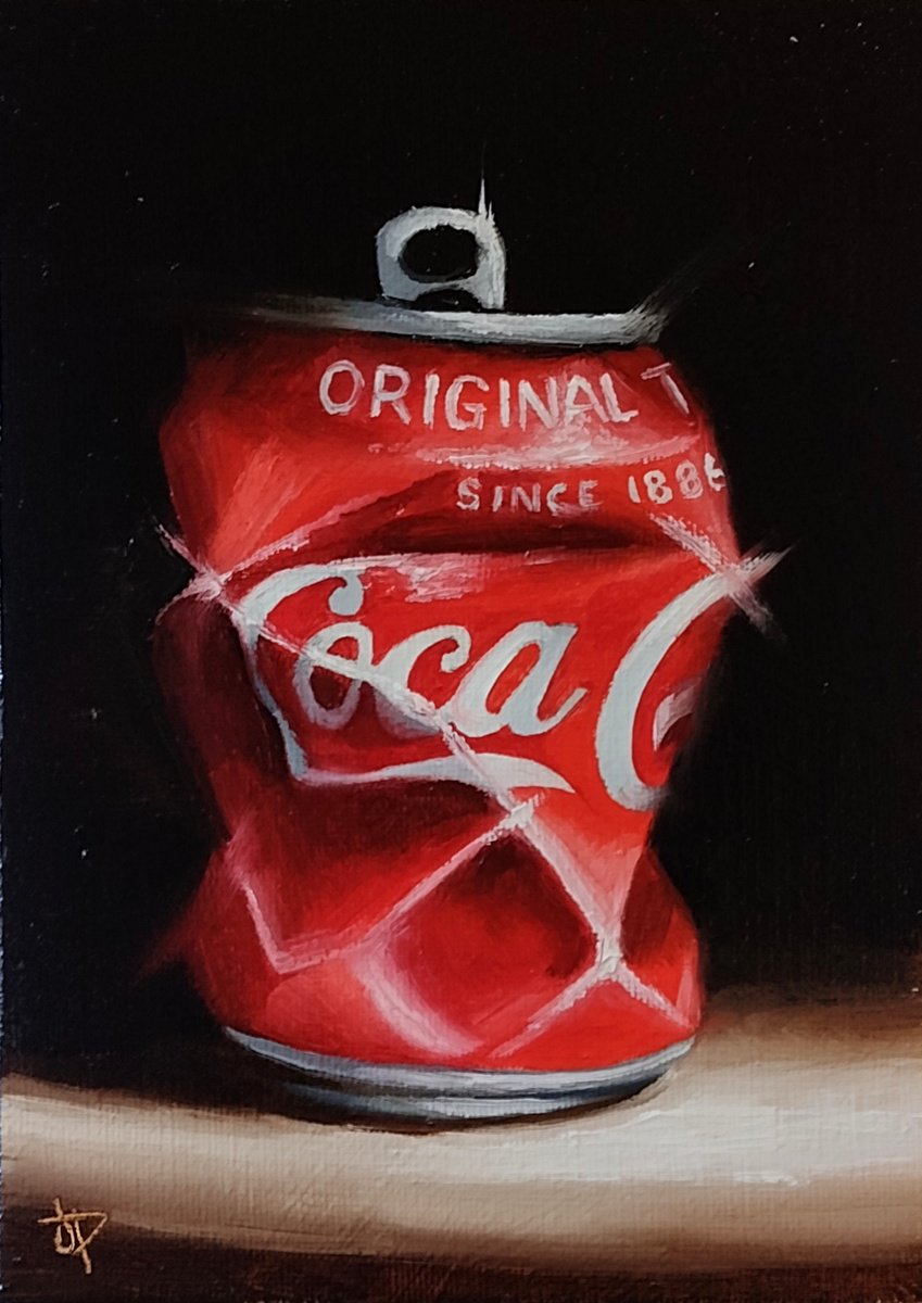 Small Coke crush still life Oil painting: Jane Palmer Art