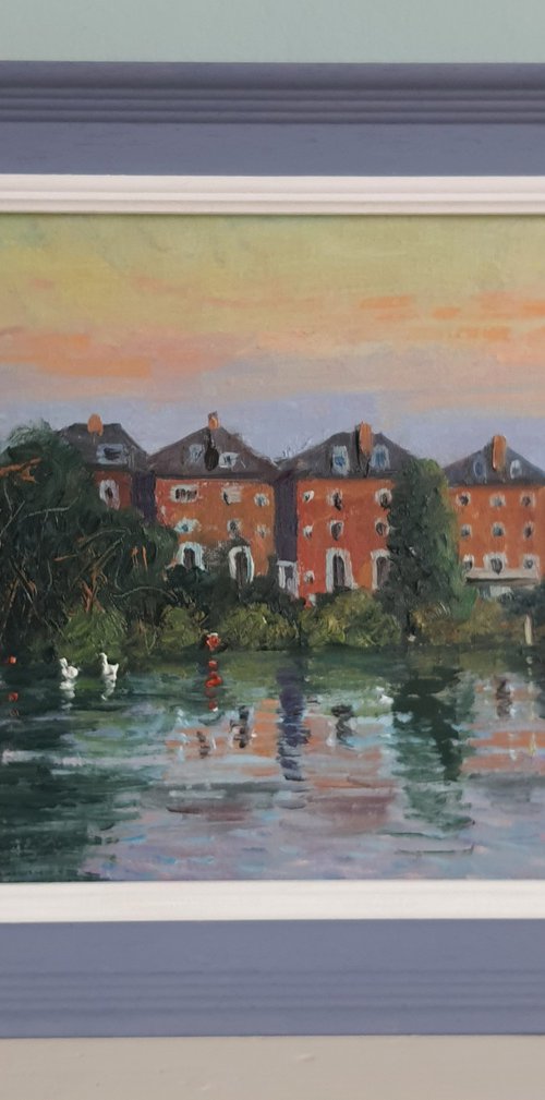Hampstead Heath pond London by Roberto Ponte