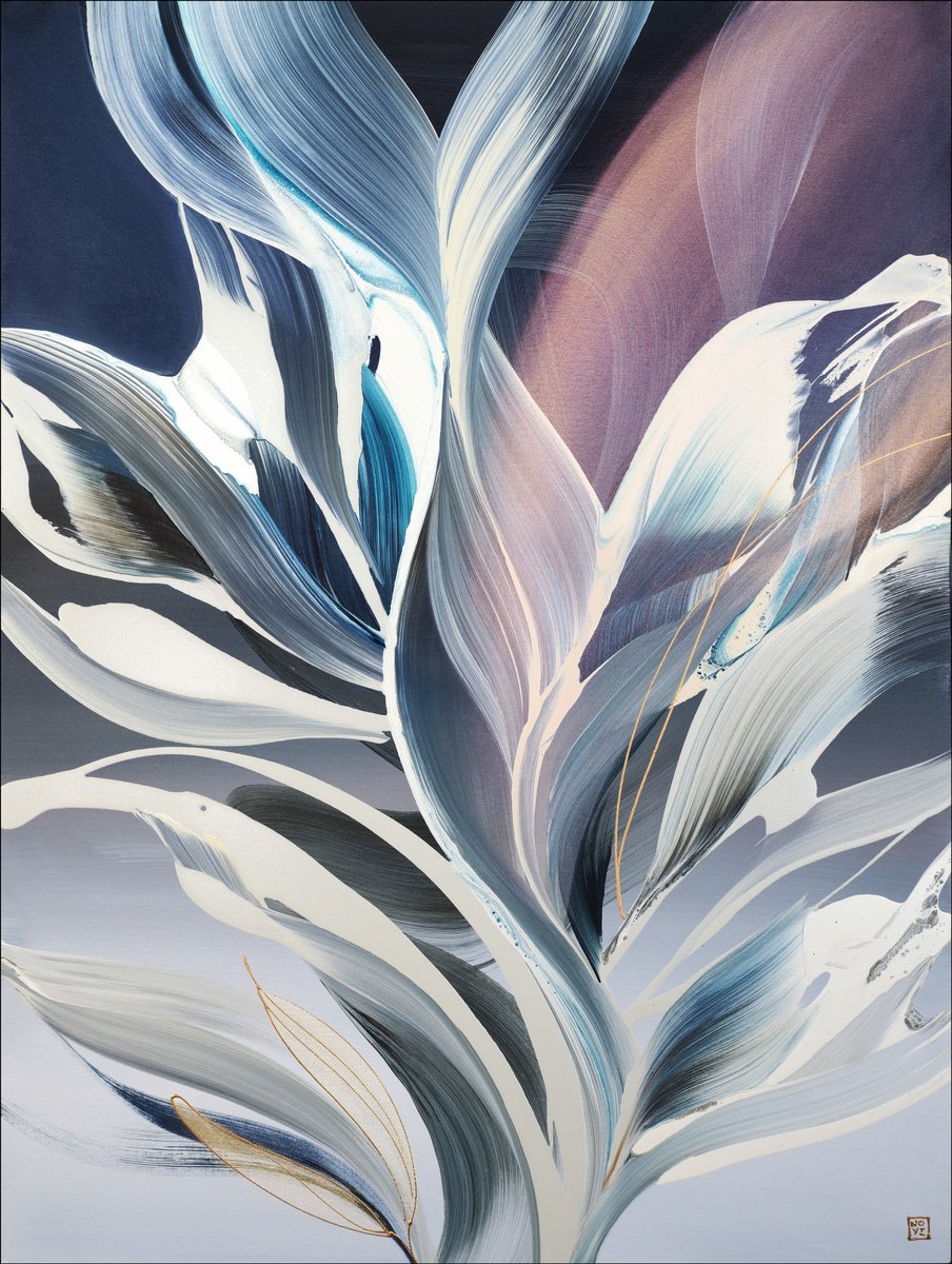 Abstract Acrylic Painting By Novi Lim, 36 X 48", Forged By The Water, Original Artwork