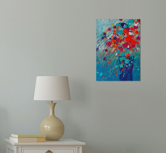 Romantic Flowers Abstract painting