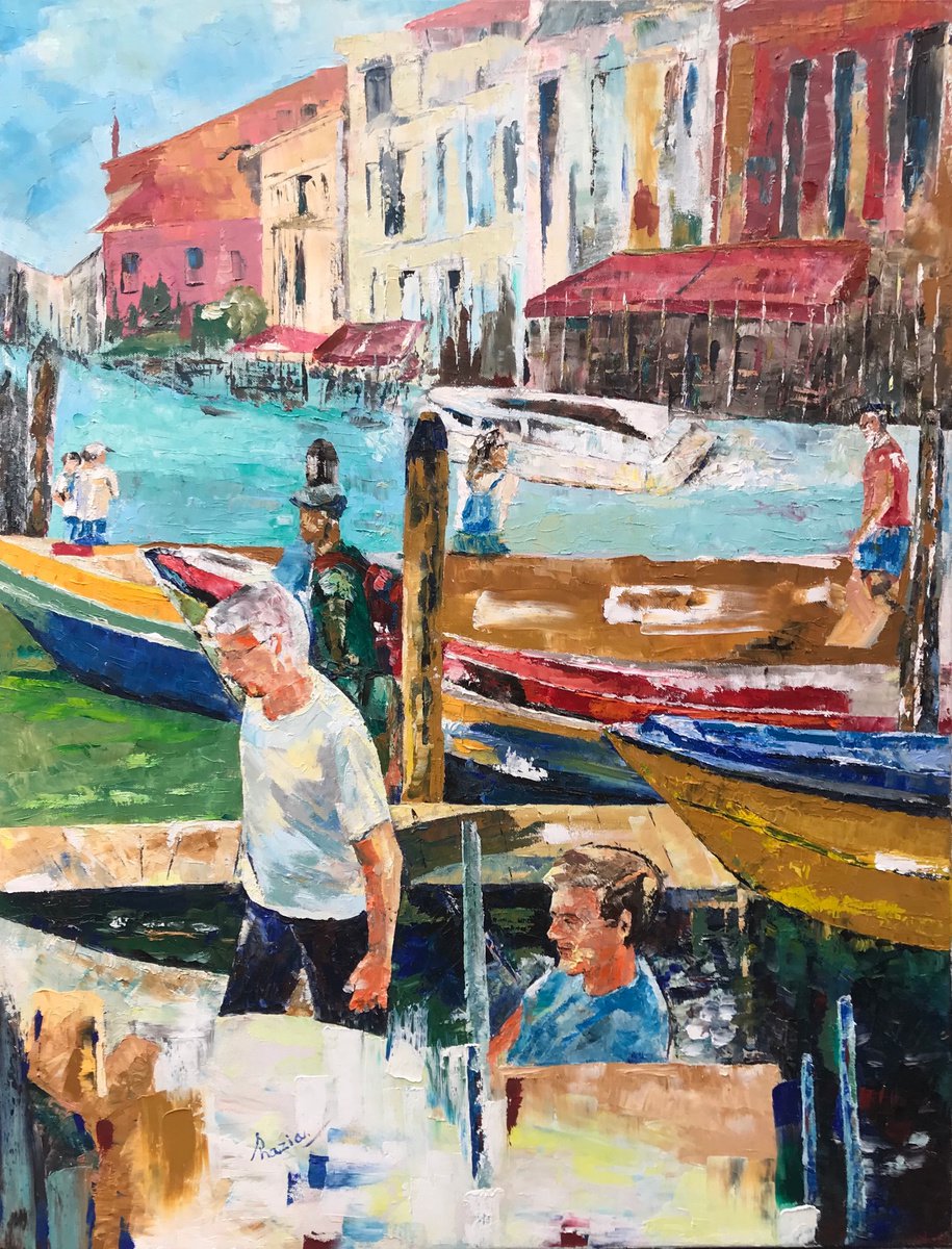 Rialto Bridge (Venice) By Shazia Mufti, 28 X 36, Artwork For Sale On Artfinder