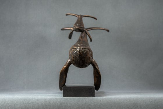 Whale and Calf Bronze Resin