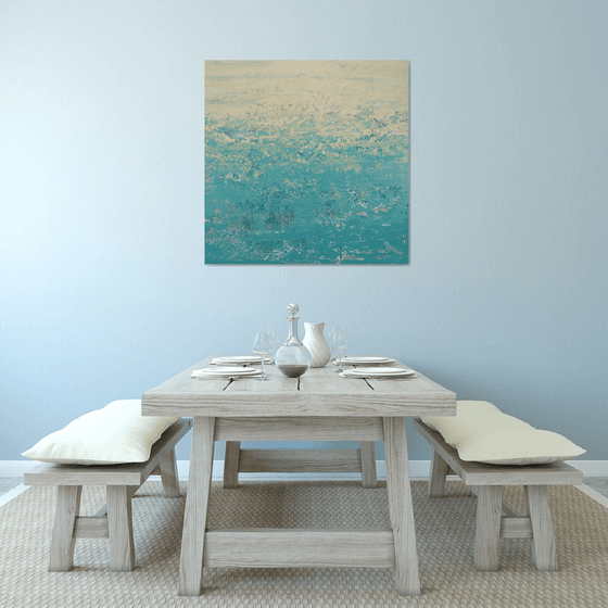 Soft Teal Yellow - Seascape