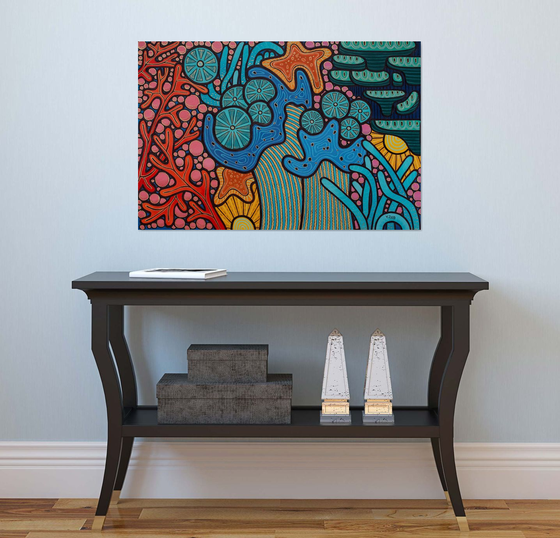 Coral reef blue