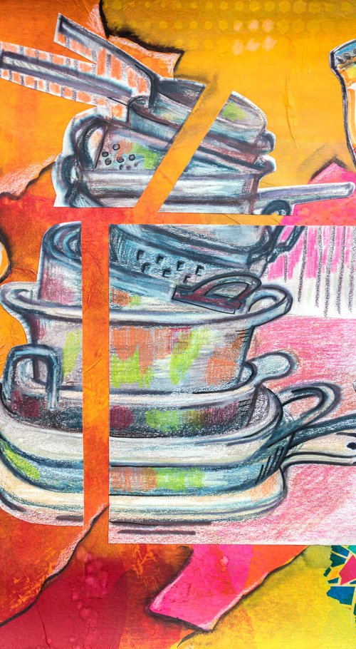 Kitchen Art - Pans, Beer by Ariadna de Raadt