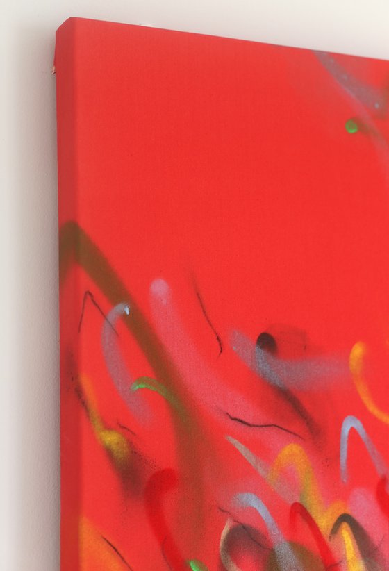 Diptych 'Blue And Red Notes"