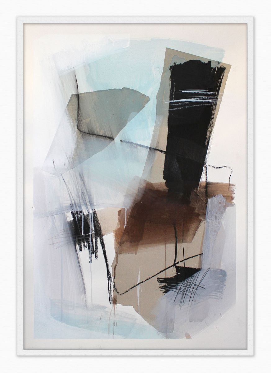 Abstract Collage By T Kyomu, 28 X 39", Africa, Original Artwork