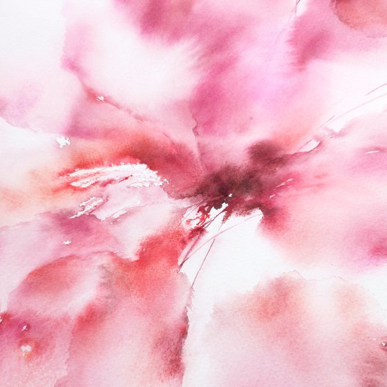Pink abstract flowers