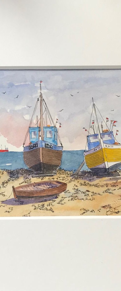 Fishing Boats at Hastings by Brian Tucker