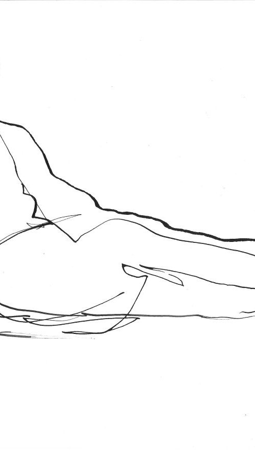 Reclining model, 21x29 cm by Frederic Belaubre