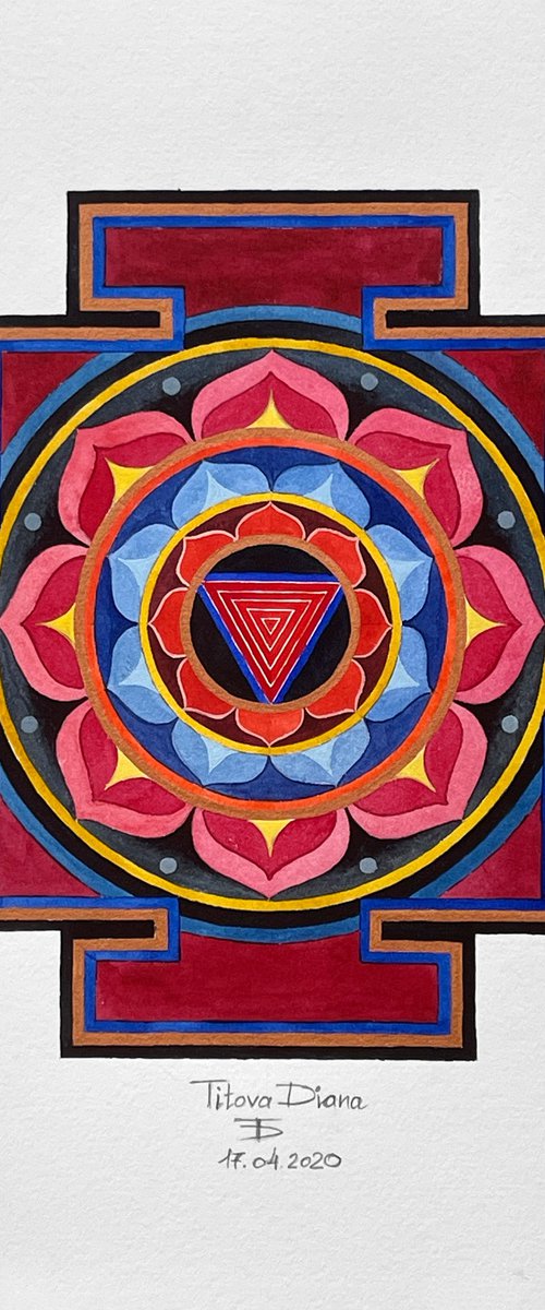 Goddess Kali Yantra by Diana Titova