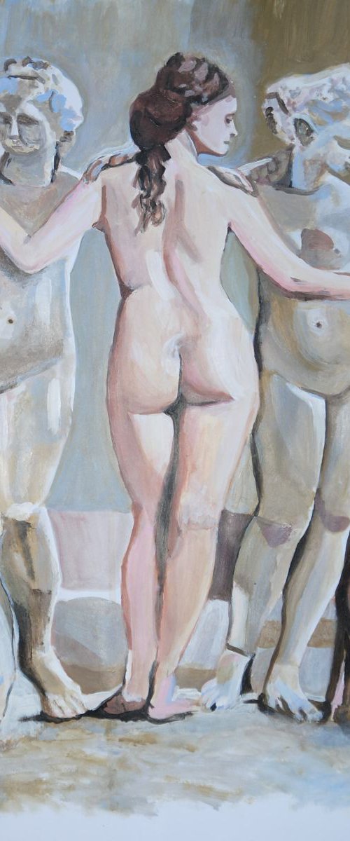 Nude 28 / 57 x 42 cm by Alexandra Djokic