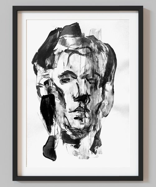 Man Portrait by Makarova Abstract Art
