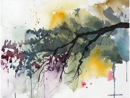 Spring Wilderness - Original Watercolor Painting by CHARLES ASH